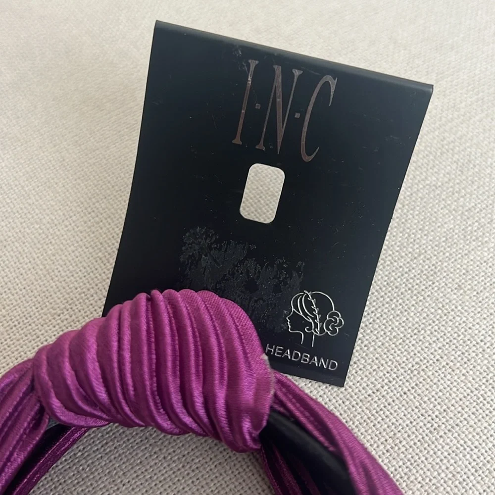 INC Purple Corduroy Knit Headband New w/Tag Retail $24.50
